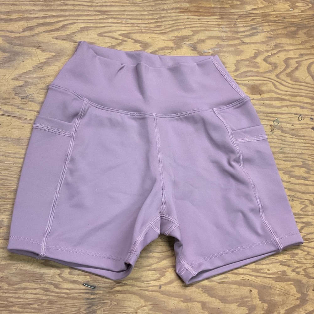 Lavender Kids High-Waisted Shorts